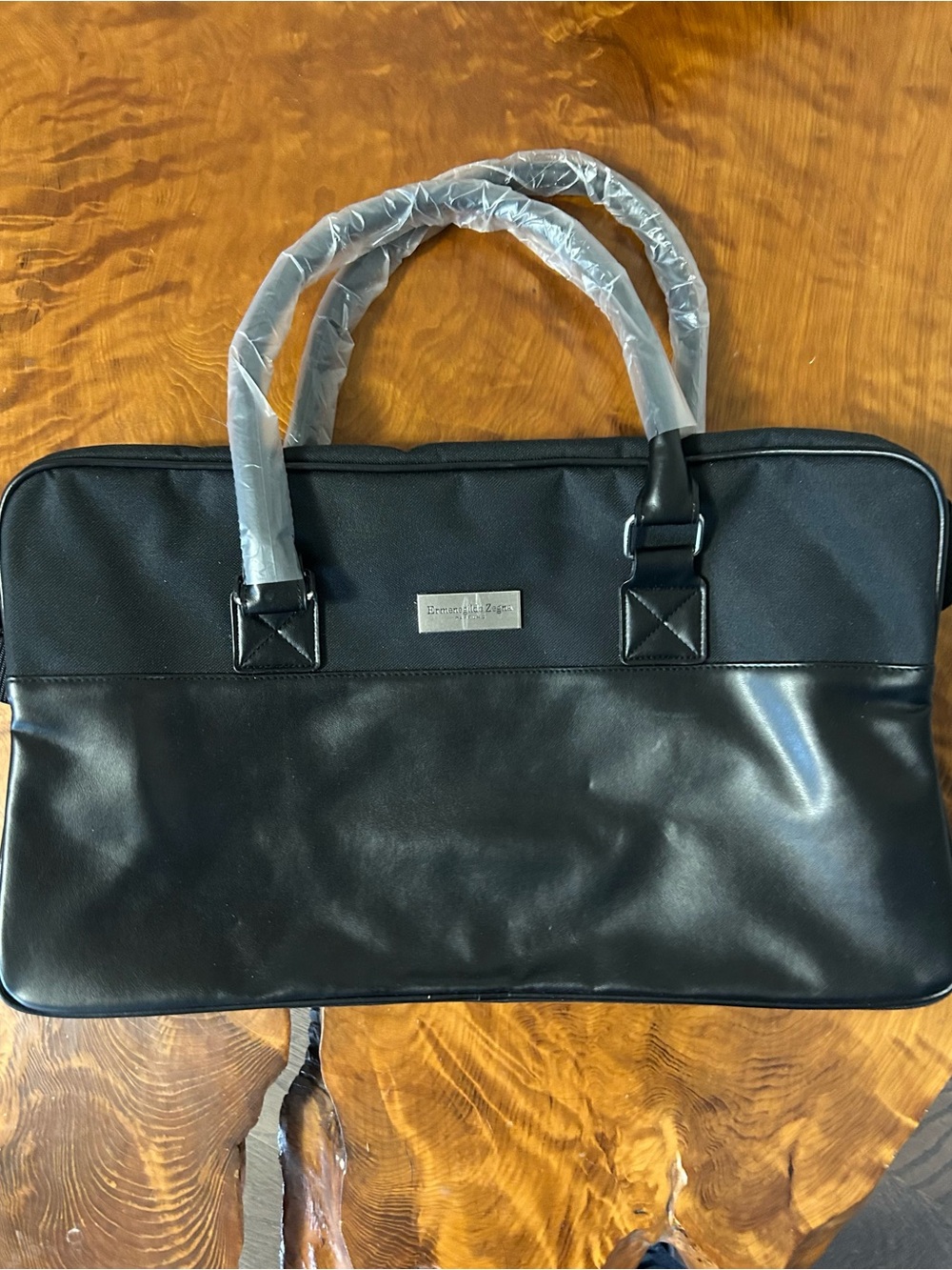 NWT Ermenegildo Zegna Parfums Black Weekender Duffle Bag